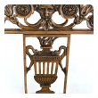 Italian Neoclassical Carved Fruitwood Armchair with Leather Seat