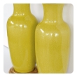 Pair of Chinese Chartreuse-Yellow Crackle-glaze Lamps