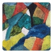 Oil on Artist Board: A Colorful American Mid-century Abstract Expressionist Painting
