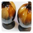 A Tall and Richly-colored American 1960's Ovoid-form Drip-glaze Lamps