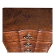 Pair of Continental Baroque Style Walnut 3-Drawer Arbalète-form Commodes