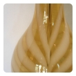 A Shapely Pair of 1970's Murano Butterscotch Art Glass Bottle-form Lamps Infused with White Swirls