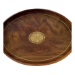 English George III Style Inlaid Oval Serving Tray 