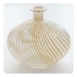Murano 1950's Filigrana Art Glass Pillow Vase by Dino Martens for Aureliano Toso