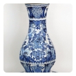 A Striking Pair of Antique Dutch Delftware Blue and White Double-baluster Vases now Mounted as Lamps