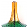 A Large Pair of American 1970's Yellow and Green Art Glass Lamps