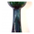 A Richly Colored American 1960's Bottle-form Emerald Green and Blue Drip-glaze Lamps