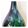 A Richly Colored American 1960's Bottle-form Emerald Green and Blue Drip-glaze Lamps