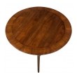 Classic Mid-century Robsjohn-Gibbings for Widdicomb Round Walnut Klismos Sabre-leg Table