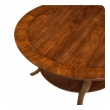 Classic Mid-century Robsjohn-Gibbings for Widdicomb Round Walnut Klismos Sabre-leg Table