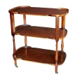 Handsome English Late 19th Century Mahogany 3-tier Bar Cart/étagère