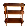 Handsome English Late 19th Century Mahogany 3-tier Bar Cart/étagère