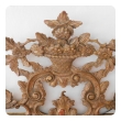 French Louis XV Style Carved Giltwood Mirror with Floral Basket Crest