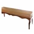 Long Italian Rococo Style Bench with Leather Upholstery 
