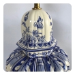 Large Pair of Dutch Delftware Blue & White Glazed Ginger Jar Lamps