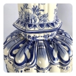 Large Pair of Dutch Delftware Blue & White Glazed Ginger Jar Lamps