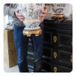 Large Pair of Dutch Delftware Blue & White Glazed Ginger Jar Lamps