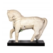 Exquisite Carved Alabaster Horse On Stand, Rajasthan, Circa 1720