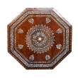  Large & Intricately Inlaid Anglo Indian Octagonal Side/traveling Table 