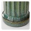 Pair of 1960's Celadon Drip Glaze Ceramic Columnar Lamps