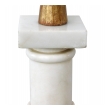 Classically-inspired Italian 1950's Carrara Marble Columnar Lamp