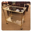 Quality Brass 1960's 2-tier Brass and Glass Bar/Drinks Cart