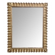 Hollywood Regency Giltwood Mirror with Undulating Ruffled Frame