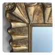 Hollywood Regency Giltwood Mirror with Undulating Ruffled Frame