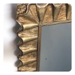 Hollywood Regency Giltwood Mirror with Undulating Ruffled Frame