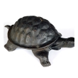 Whimsical Cast Iron Black-Painted Turtle-form Door Stop