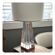 A Solid Crystal Obelisk-form Table Lamp 