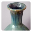 Pair of Japanese Hokkaido Doki Baluster-from Celadon Glazed Vases 