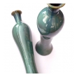 Pair of Japanese Hokkaido Doki Baluster-from Celadon Glazed Vases 