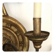 Large Italian Baroque Style 3-Arm Giltwood and Iron Wall Sconce