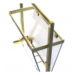 a mod french 1970's brass and smoked glass magazine rack