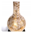 Pair of Murano 1960's Gold and White Glazed Bottle-form Lamps with Colored Specks