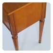 stylish pair of french mid-century modern sycamore 2-drawer bedside cabinets