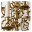 Impressive Dutch Three-tier Brass 18-light Chandelier