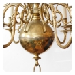 Impressive Dutch Three-tier Brass 18-light Chandelier