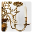 Impressive Dutch Three-tier Brass 18-light Chandelier