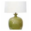 Large American 1960's Apple-green Glazed Ceramic Ovoid-form Lamp