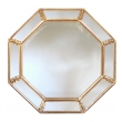 a shimmering french 1960's gilt wood octagonal mirror with foliate elements