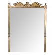 Classically-inspired Chippendale Style Brass Mirror with Broken Arch Pediment