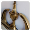 Classically-inspired Chippendale Style Brass Mirror with Broken Arch Pediment