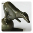 French Art Deco Bronze Greyhound Sculpture