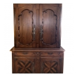 an impressive french provincial walnut buffet-a-deux-corps/cabinet