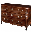 handsome and shapely french regence style walnut 3-drawer bombé-form chest