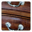  handsome and shapely french regence style walnut 3-drawer bombé-form chest