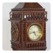 A Charming English Folk Art Carved Wooden Big Ben Clock