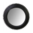 A Large American Wooden Cog Wheel now Mounted as a Mirror